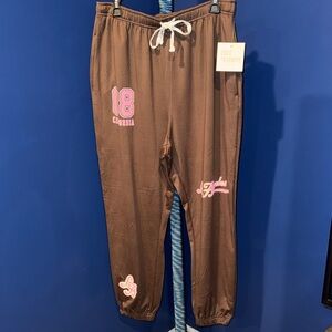 Cult Favorite- NWT Brown & Pink LA Sweatpants Size 2X